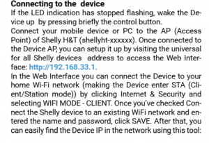 Directions to connect a humidity sensor IoT device to a network